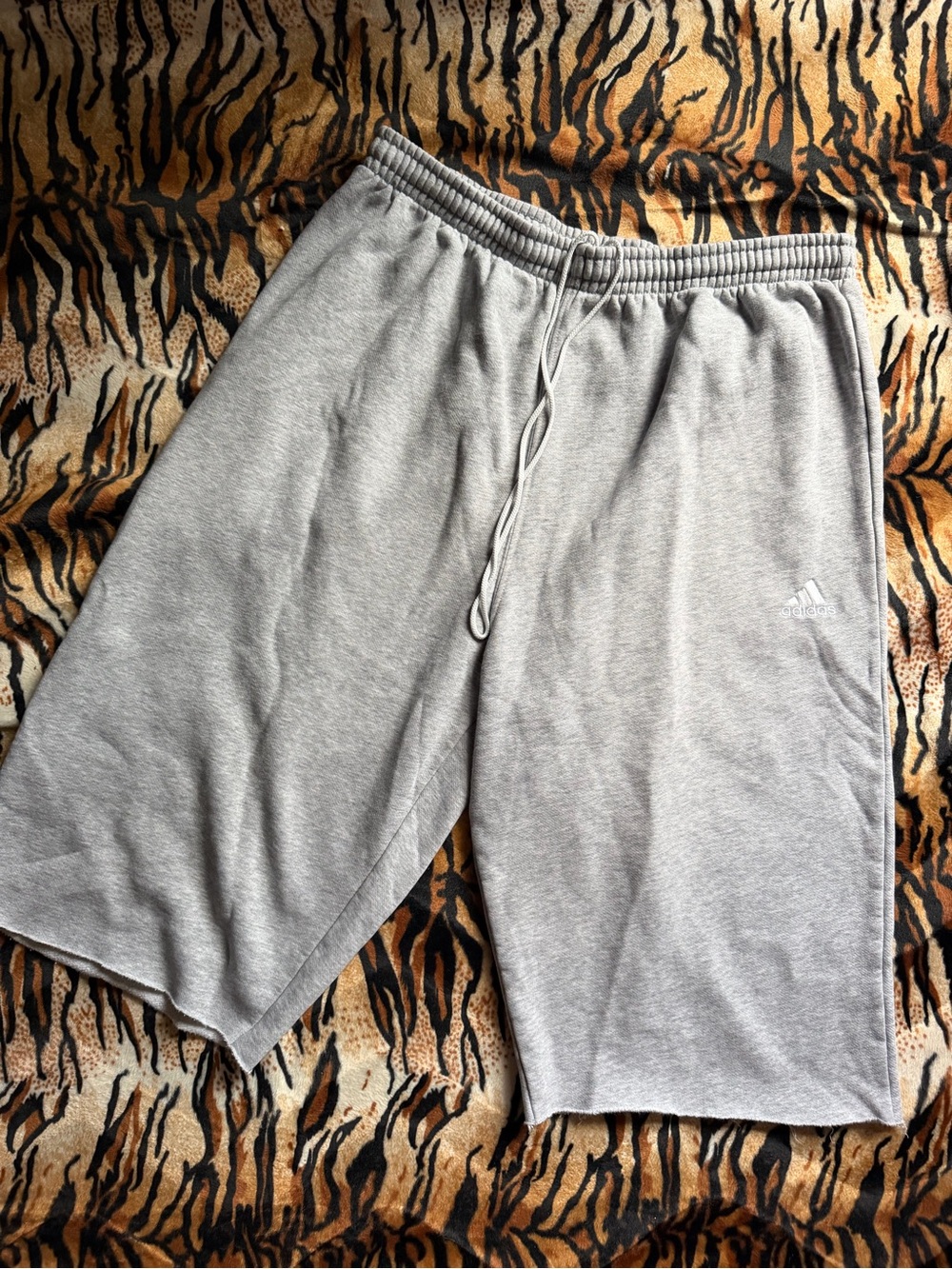 adidas Light Gray Men's Athletic Long Shorts